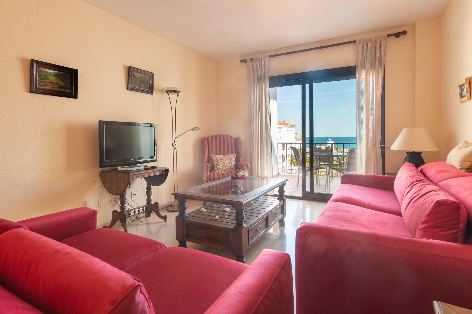 2233-Lovely 2 Bedrooms On The Beach, Pool And Port Manilva Exterior foto